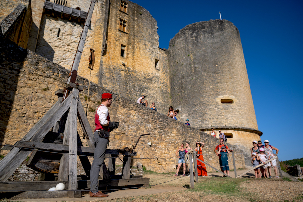 Château de Castelnaud - Tir au trébuchet