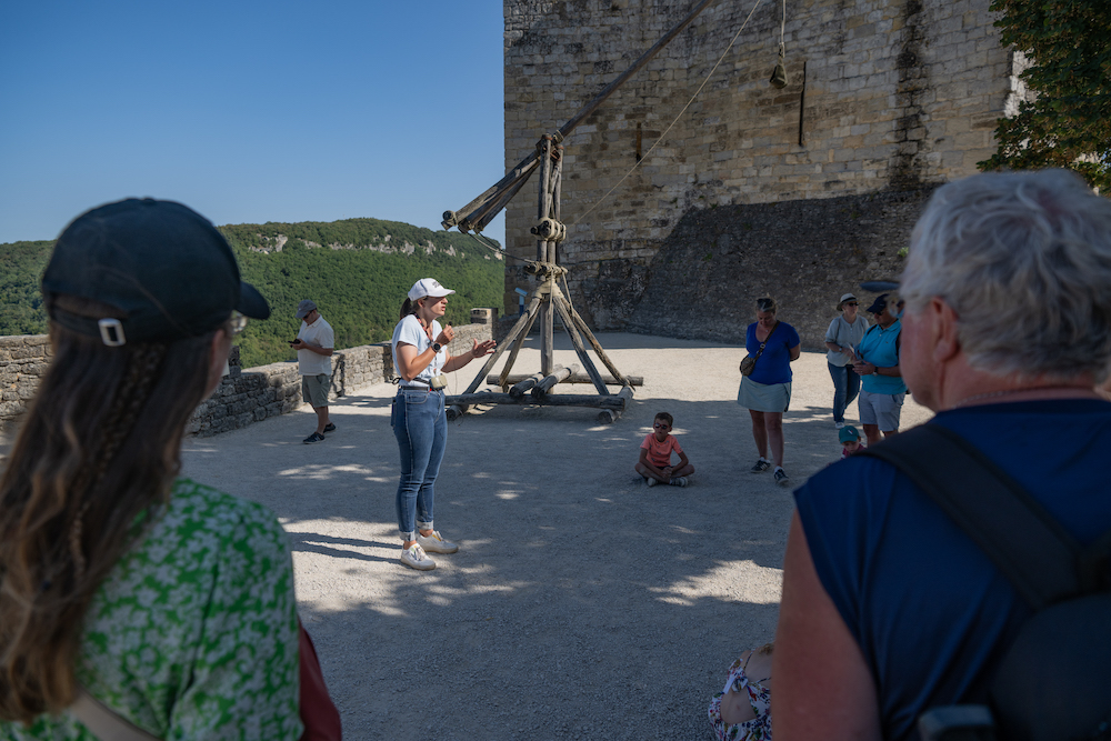 Château de Castelnaud - Tir au trébuchet