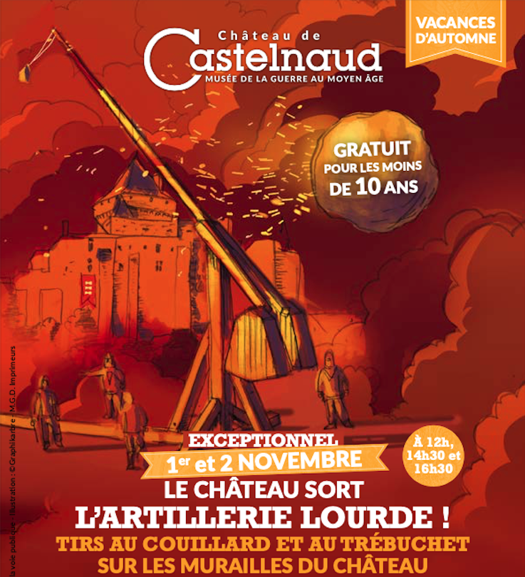 Château de Castelnaud - Tir au trébuchet