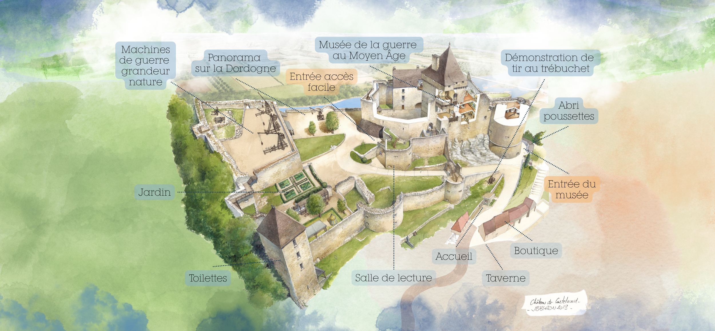 Plan site web Castelnaud Château de Castelnaud - Plan Dordogne