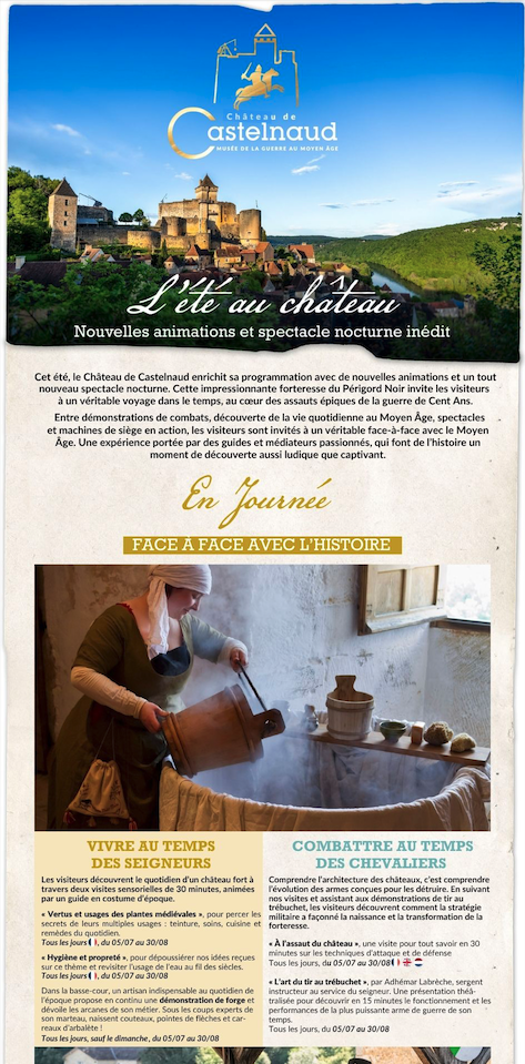 Vacances printemps 2026 Dordogne